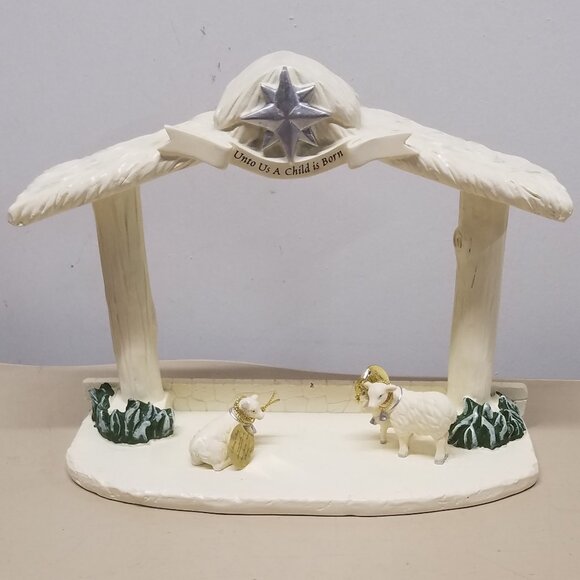 Silver Blessings Nativity Christmas Tree Collection Creche Nativity Stable - Picture 1 of 11